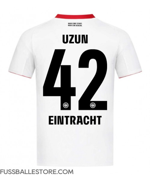 Günstige Eintracht Frankfurt Can Uzun #42 Auswärtstrikot 2025-26 Kurzarm Günstige Eintracht Frankfurt Can Uzun #42 Auswärtstrikot 2025-26 Kurzarm
